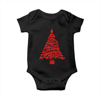 Funny Guns Christmas Baby Onesie 2nd Amendment Xmas Tree Gun Lovers - Wonder Print Shop