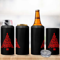 Funny Guns Christmas 4 in 1 Can Cooler Tumbler 2nd Amendment Xmas Tree Gun Lovers - Wonder Print Shop