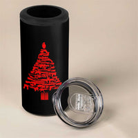 Funny Guns Christmas 4 in 1 Can Cooler Tumbler 2nd Amendment Xmas Tree Gun Lovers - Wonder Print Shop