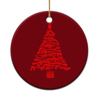 Funny Guns Christmas Ceramic Ornament 2nd Amendment Xmas Tree Gun Lovers - Wonder Print Shop