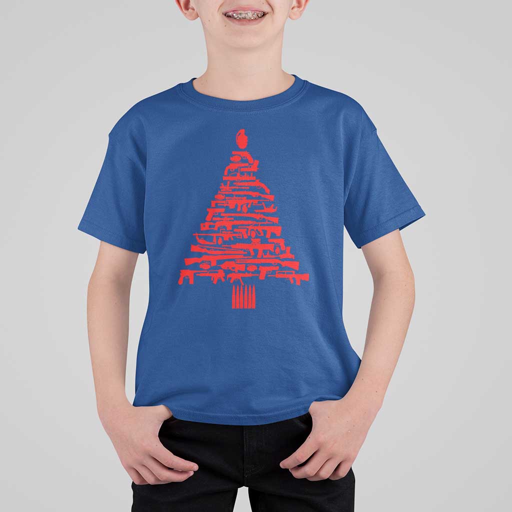 Funny Guns Christmas T Shirt For Kid 2nd Amendment Xmas Tree Gun Lovers - Wonder Print Shop
