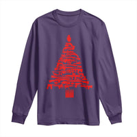 Funny Guns Christmas Long Sleeve Shirt 2nd Amendment Xmas Tree Gun Lovers - Wonder Print Shop