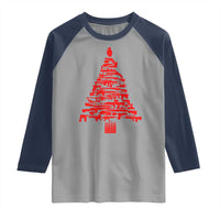 Funny Guns Christmas Raglan Shirt 2nd Amendment Xmas Tree Gun Lovers - Wonder Print Shop