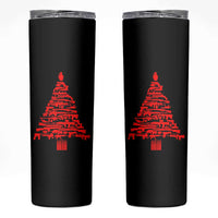 Funny Guns Christmas Skinny Tumbler 2nd Amendment Xmas Tree Gun Lovers - Wonder Print Shop