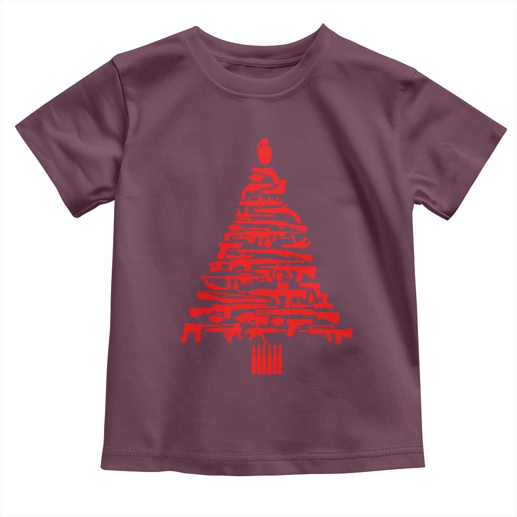 Funny Guns Christmas Toddler T Shirt 2nd Amendment Xmas Tree Gun Lovers - Wonder Print Shop