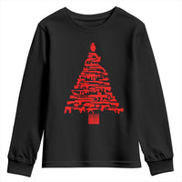 Funny Guns Christmas Youth Sweatshirt 2nd Amendment Xmas Tree Gun Lovers - Wonder Print Shop