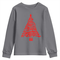 Funny Guns Christmas Youth Sweatshirt 2nd Amendment Xmas Tree Gun Lovers - Wonder Print Shop