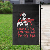 Now I Have A Machine Gun Garden Flag Funny Retro Christmas 90s Movie Santa Gun Lovers - Wonder Print Shop