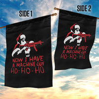 Now I Have A Machine Gun Garden Flag Funny Retro Christmas 90s Movie Santa Gun Lovers - Wonder Print Shop