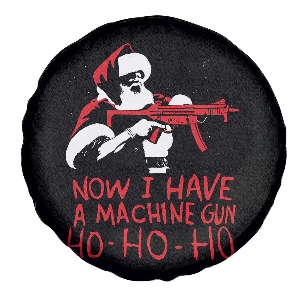 Now I Have A Machine Gun Spare Tire Cover Funny Retro Christmas 90s Movie Santa Gun Lovers - Wonder Print Shop