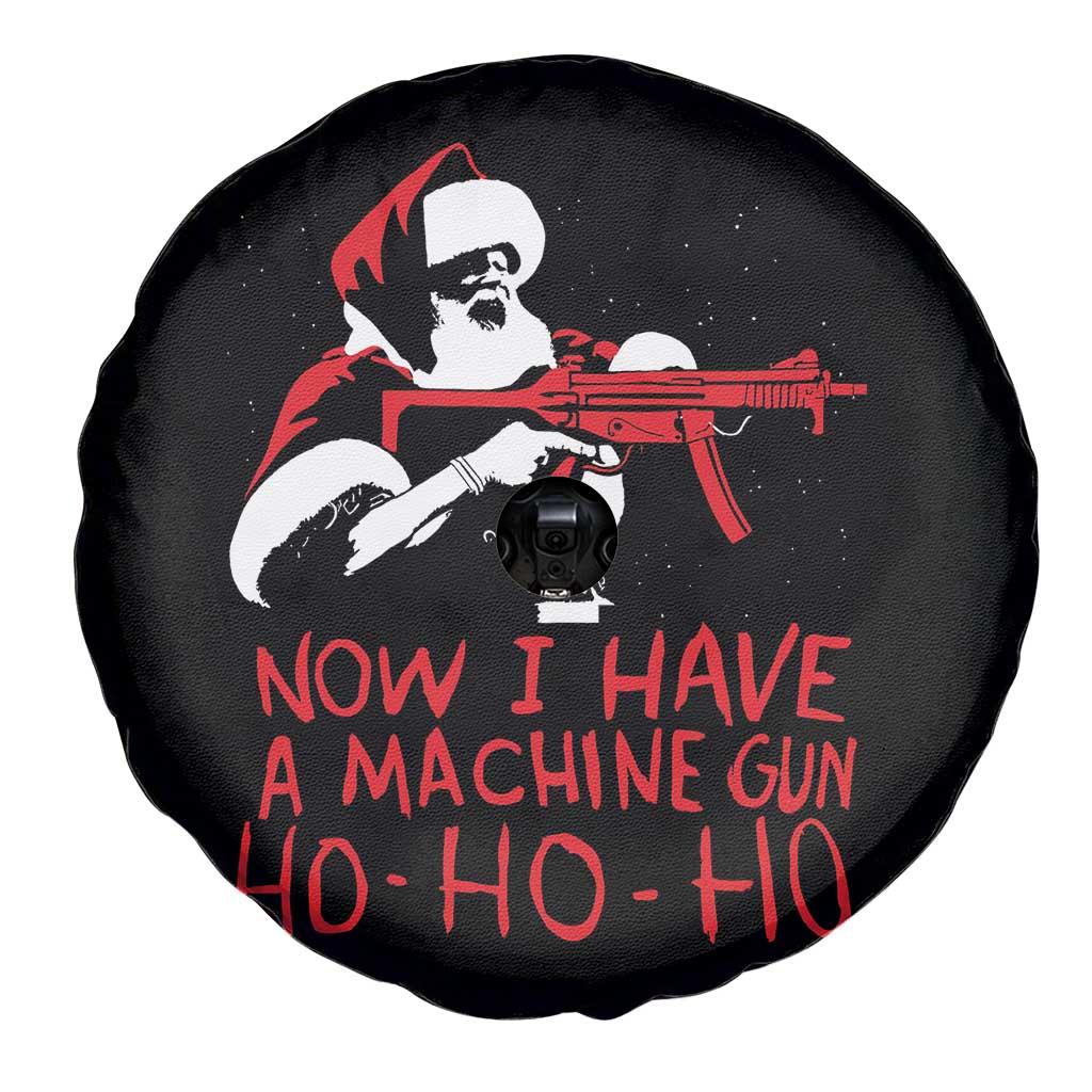 Now I Have A Machine Gun Spare Tire Cover Funny Retro Christmas 90s Movie Santa Gun Lovers - Wonder Print Shop