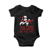 Now I Have A Machine Gun Baby Onesie Funny Retro Christmas 90s Movie Santa Gun Lovers - Wonder Print Shop