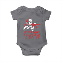 Now I Have A Machine Gun Baby Onesie Funny Retro Christmas 90s Movie Santa Gun Lovers - Wonder Print Shop
