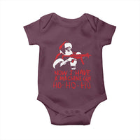 Now I Have A Machine Gun Baby Onesie Funny Retro Christmas 90s Movie Santa Gun Lovers - Wonder Print Shop