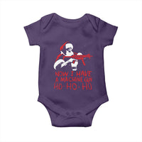 Now I Have A Machine Gun Baby Onesie Funny Retro Christmas 90s Movie Santa Gun Lovers - Wonder Print Shop