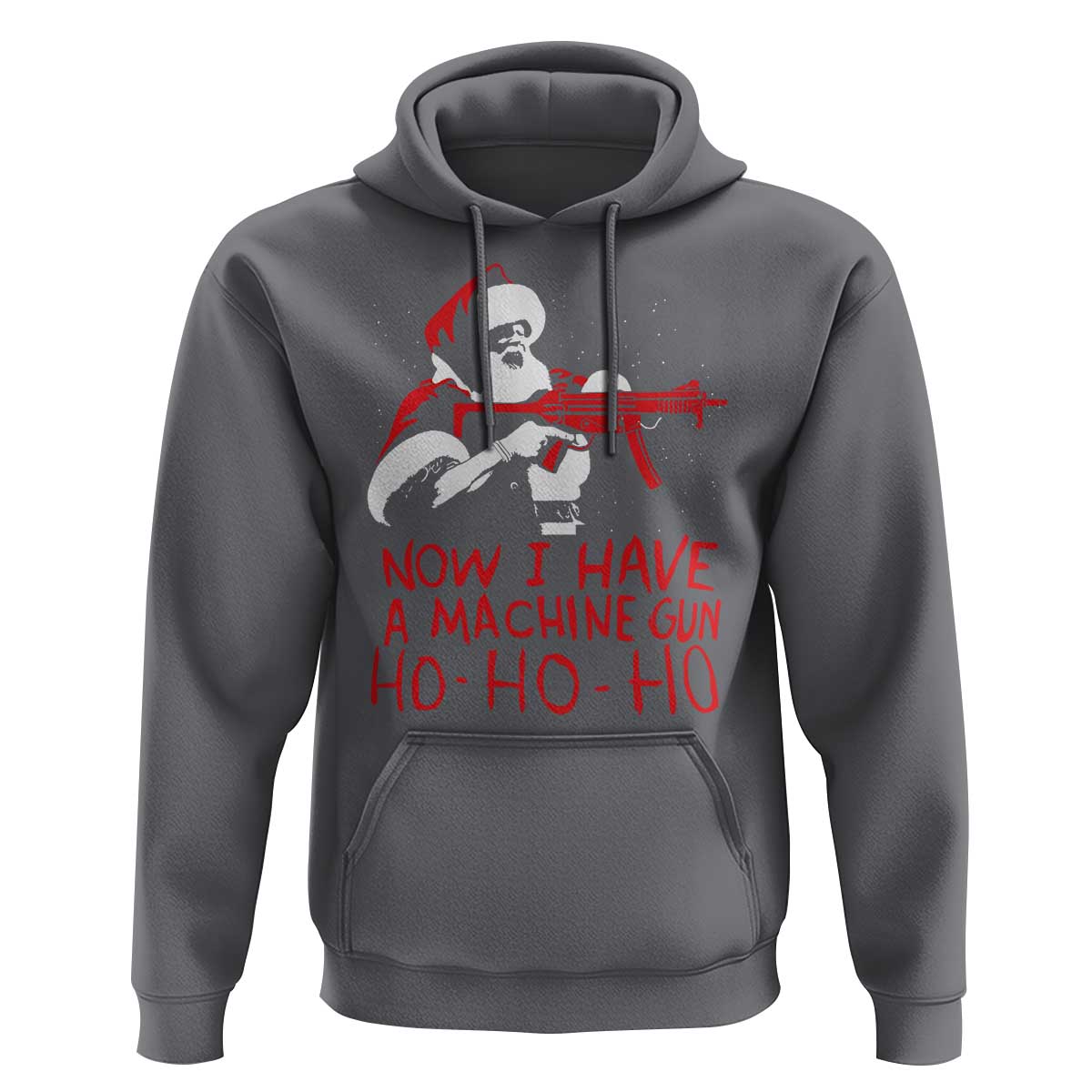 Now I Have A Machine Gun Hoodie Funny Retro Christmas 90s Movie Santa Gun Lovers - Wonder Print Shop