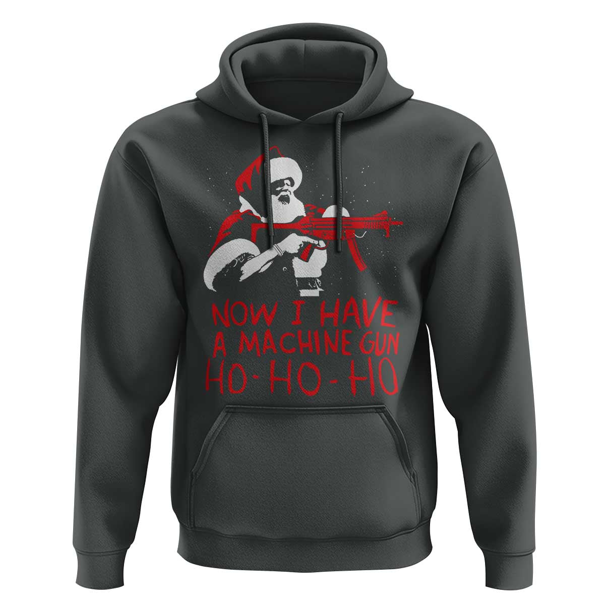 Now I Have A Machine Gun Hoodie Funny Retro Christmas 90s Movie Santa Gun Lovers - Wonder Print Shop