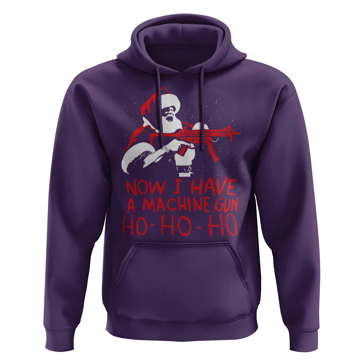Now I Have A Machine Gun Hoodie Funny Retro Christmas 90s Movie Santa Gun Lovers - Wonder Print Shop