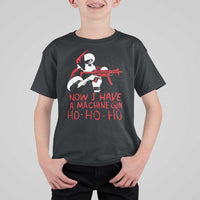 Now I Have A Machine Gun T Shirt For Kid Funny Retro Christmas 90s Movie Santa Gun Lovers - Wonder Print Shop