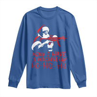 Now I Have A Machine Gun Long Sleeve Shirt Funny Retro Christmas 90s Movie Santa Gun Lovers - Wonder Print Shop
