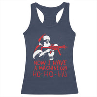 Now I Have A Machine Gun Racerback Tank Top Funny Retro Christmas 90s Movie Santa Gun Lovers - Wonder Print Shop