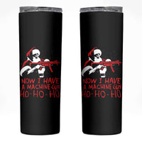 Now I Have A Machine Gun Skinny Tumbler Funny Retro Christmas 90s Movie Santa Gun Lovers - Wonder Print Shop