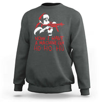 Now I Have A Machine Gun Sweatshirt Funny Retro Christmas 90s Movie Santa Gun Lovers - Wonder Print Shop