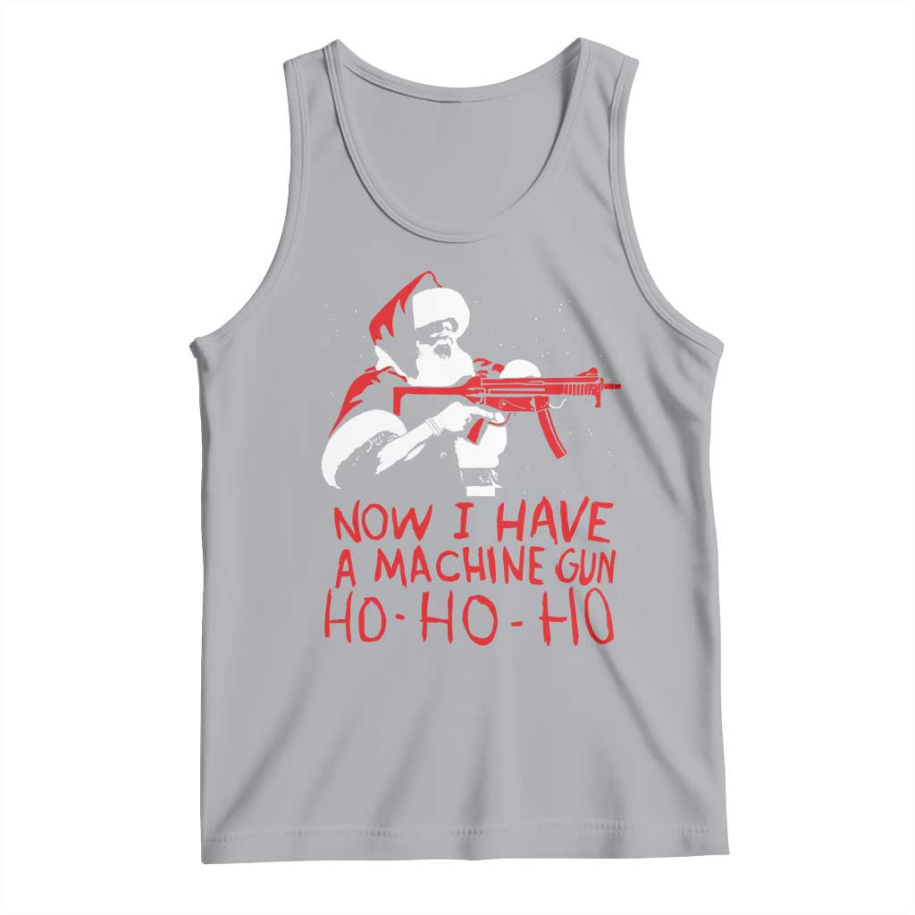 Now I Have A Machine Gun Tank Top Funny Retro Christmas 90s Movie Santa Gun Lovers - Wonder Print Shop