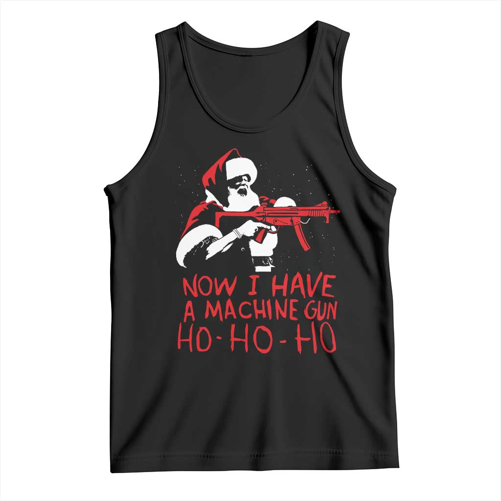 Now I Have A Machine Gun Tank Top Funny Retro Christmas 90s Movie Santa Gun Lovers - Wonder Print Shop