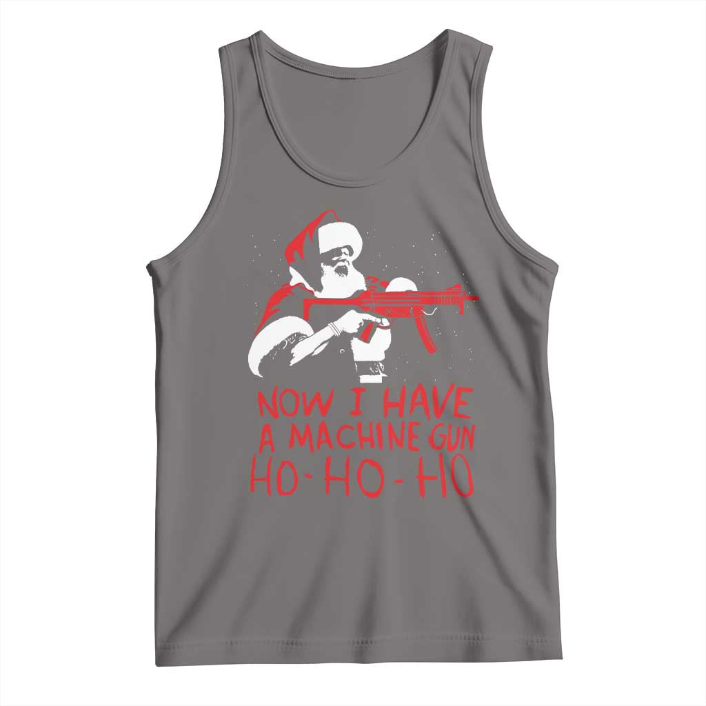Now I Have A Machine Gun Tank Top Funny Retro Christmas 90s Movie Santa Gun Lovers - Wonder Print Shop
