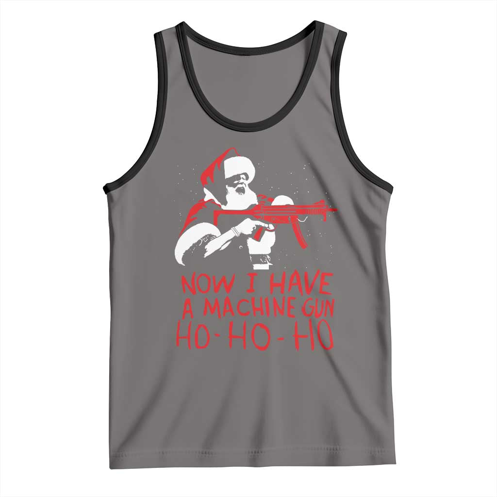 Now I Have A Machine Gun Tank Top Funny Retro Christmas 90s Movie Santa Gun Lovers - Wonder Print Shop