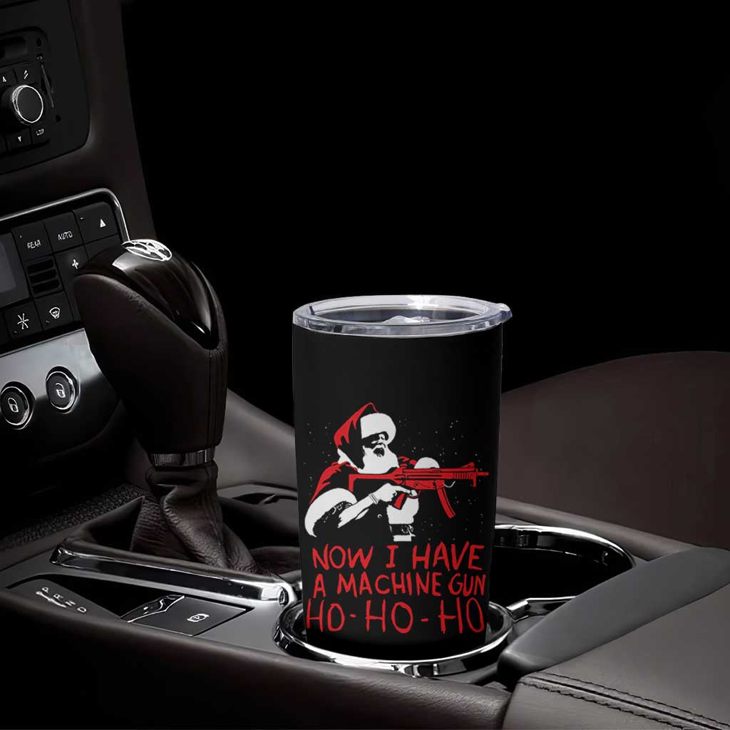 Now I Have A Machine Gun Tumbler Cup Funny Retro Christmas 90s Movie Santa Gun Lovers - Wonder Print Shop