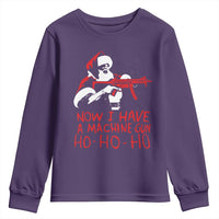 Now I Have A Machine Gun Youth Sweatshirt Funny Retro Christmas 90s Movie Santa Gun Lovers - Wonder Print Shop