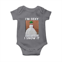 Sarcastic Snowman Baby Onesie Funny Christmas I'm Sexy and I Snow It - Wonder Print Shop