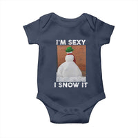 Sarcastic Snowman Baby Onesie Funny Christmas I'm Sexy and I Snow It - Wonder Print Shop