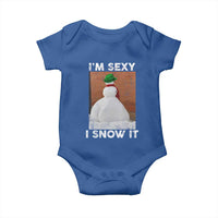 Sarcastic Snowman Baby Onesie Funny Christmas I'm Sexy and I Snow It - Wonder Print Shop