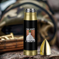 Sarcastic Snowman Bullet Tumbler Funny Christmas I'm Sexy and I Snow It - Wonder Print Shop