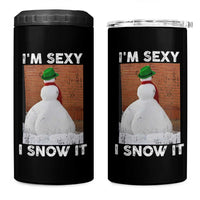 Sarcastic Snowman 4 in 1 Can Cooler Tumbler Funny Christmas I'm Sexy and I Snow It - Wonder Print Shop