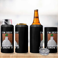 Sarcastic Snowman 4 in 1 Can Cooler Tumbler Funny Christmas I'm Sexy and I Snow It - Wonder Print Shop