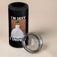 Sarcastic Snowman 4 in 1 Can Cooler Tumbler Funny Christmas I'm Sexy and I Snow It - Wonder Print Shop