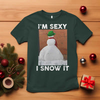 Sarcastic Snowman T Shirt Funny Christmas I'm Sexy and I Snow It - Wonder Print Shop