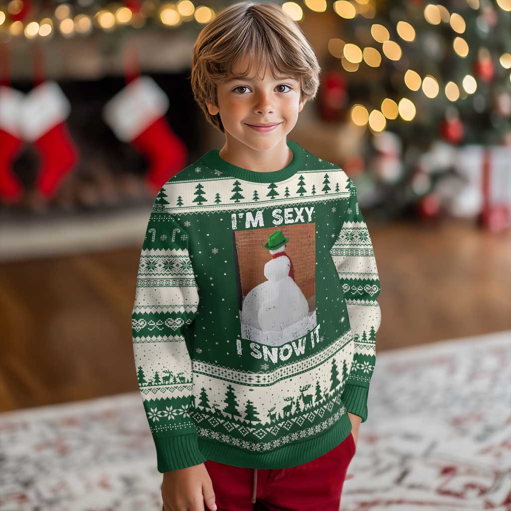 Sarcastic Snowman Ugly Christmas Sweater Funny Xmas I'm Sexy and I Snow It - Wonder Print Shop