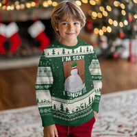 Sarcastic Snowman Ugly Christmas Sweater Funny Xmas I'm Sexy and I Snow It - Wonder Print Shop