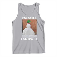 Sarcastic Snowman Tank Top Funny Christmas I'm Sexy and I Snow It - Wonder Print Shop