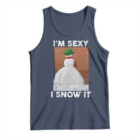 Sarcastic Snowman Tank Top Funny Christmas I'm Sexy and I Snow It - Wonder Print Shop