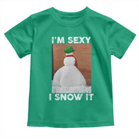 Sarcastic Snowman Toddler T Shirt Funny Christmas I'm Sexy and I Snow It - Wonder Print Shop