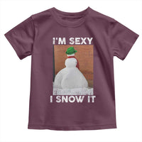 Sarcastic Snowman Toddler T Shirt Funny Christmas I'm Sexy and I Snow It - Wonder Print Shop