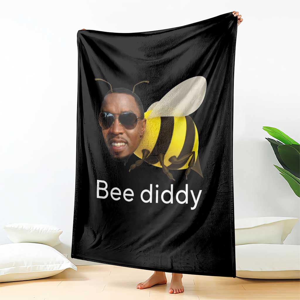 Bee Diddy Throw Blanket Funny Weirdcore Dark Humor Internet Memes Gen-Z - Wonder Print Shop