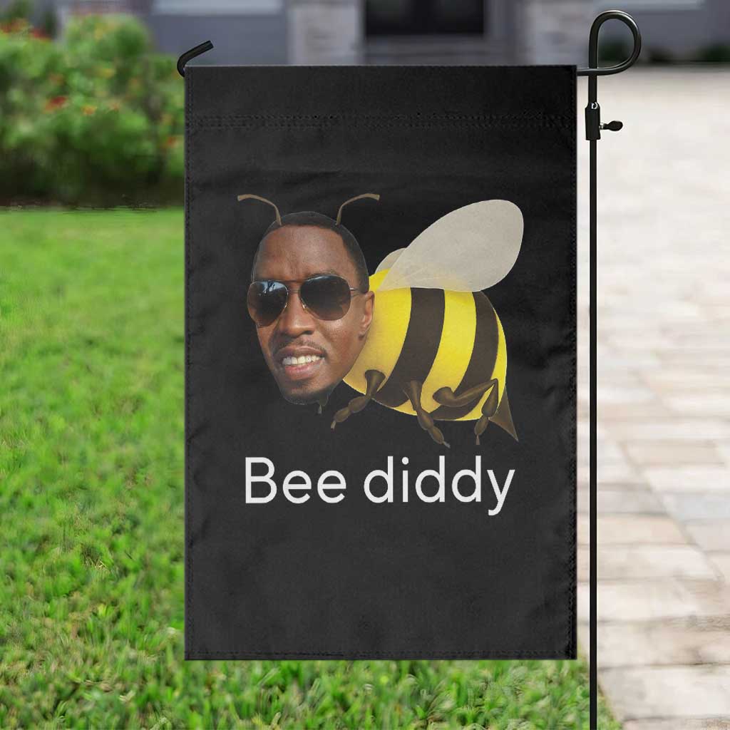 Bee Diddy Garden Flag Funny Weirdcore Dark Humor Internet Memes Gen-Z - Wonder Print Shop