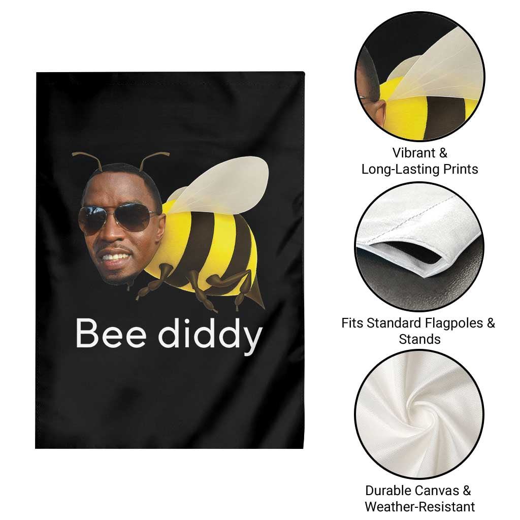 Bee Diddy Garden Flag Funny Weirdcore Dark Humor Internet Memes Gen-Z - Wonder Print Shop